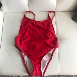 Red One Piece Swimsuit
